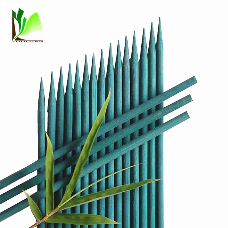Colored bamboo flower sticks for supporting