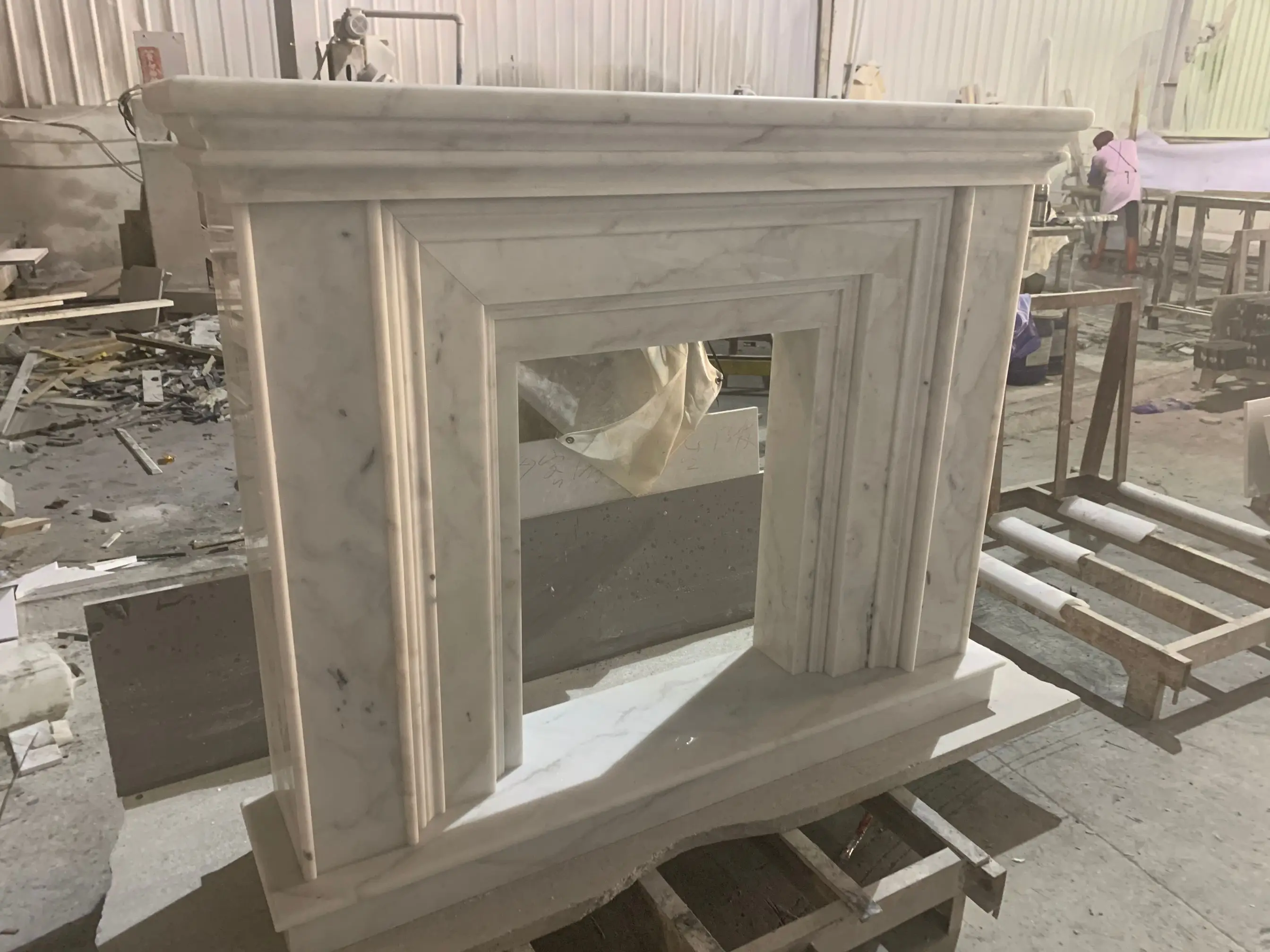 Лидер продаж, Современная каминная полка BOTON STONE из натурального мрамора для камина