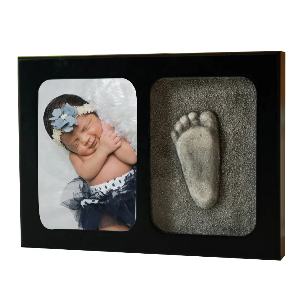 Baby Footprint Foot and Hand Print Kit Keepsake Frame Nursery Pictures Frames Hand Print Mold Kit Newborn Essentials Shower Gift