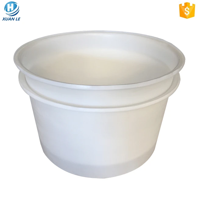 Rotational plastic 100 gallon fish farming tank container for aquaponics