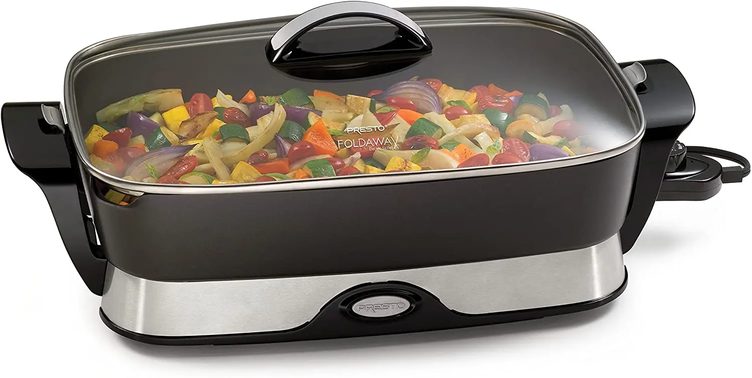 2023 New Multifunction Portable Presto  16-inch Electric Foldaway Skillet