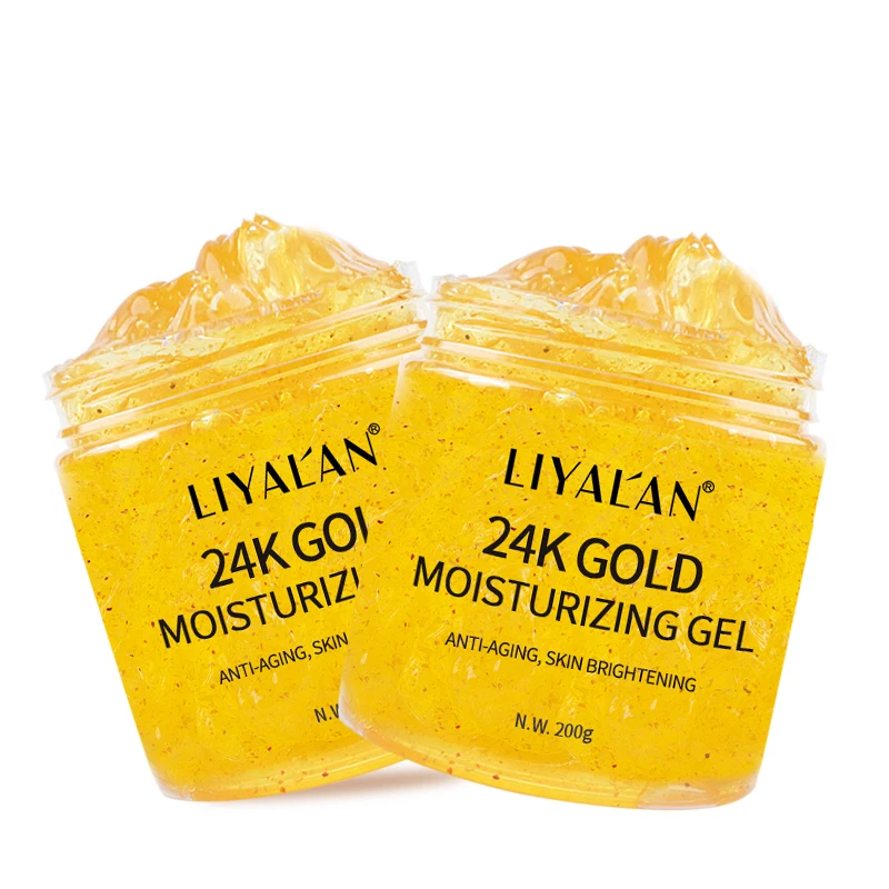 OEM ODM частная торговая марка увлажняющий антивозрастной отбеливающий гель для лица с золотом 24k