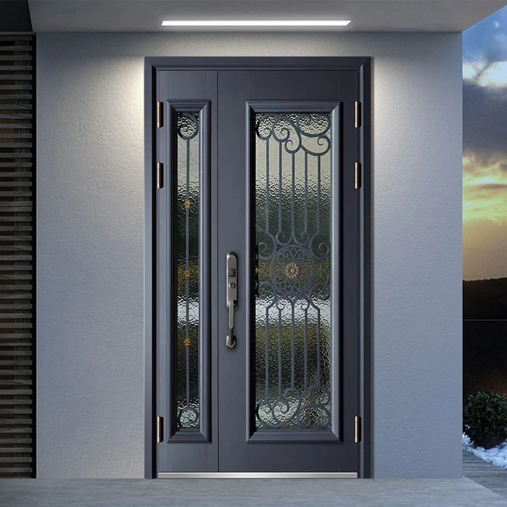 ABYAT Smart Key Door Aluminum Door Bullet Proof Glass Aluminum Windows And Doors