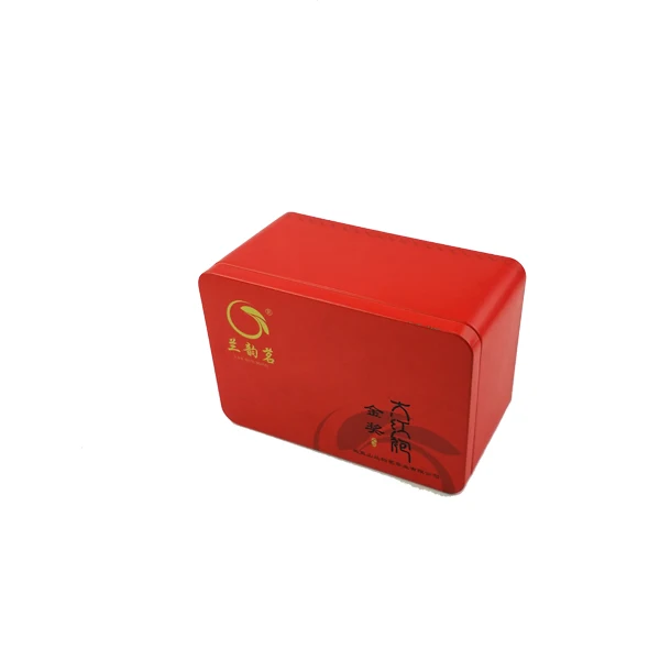 Rectangular Shape Tin Box for Tea  Bag  Empty Tin Can with Double Lid Tea Tin Box Manufacturer