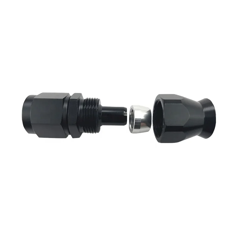 BJR AN6 PTFE алюминиевые прямые гнездовые фитинги для