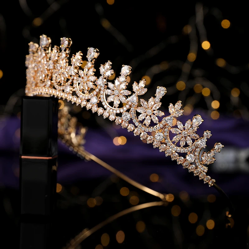 Bridal Accessories Crystal hair bun jewelry Elegant Wholesale Crown Handmade Wedding Tiara Women Fashion Gift BC7029