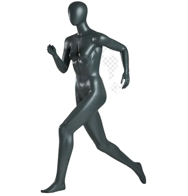 Wholesale fiberglass running sport mannequins adult female clothes window display mannequin