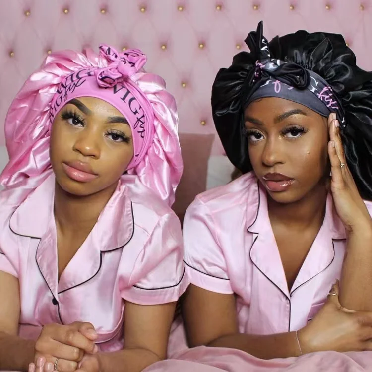 Кофты с длинными лентами, сатиновые Женские кофты для сна, оптовая продажа, кофты с длинными завязками и атласные повязки для волос