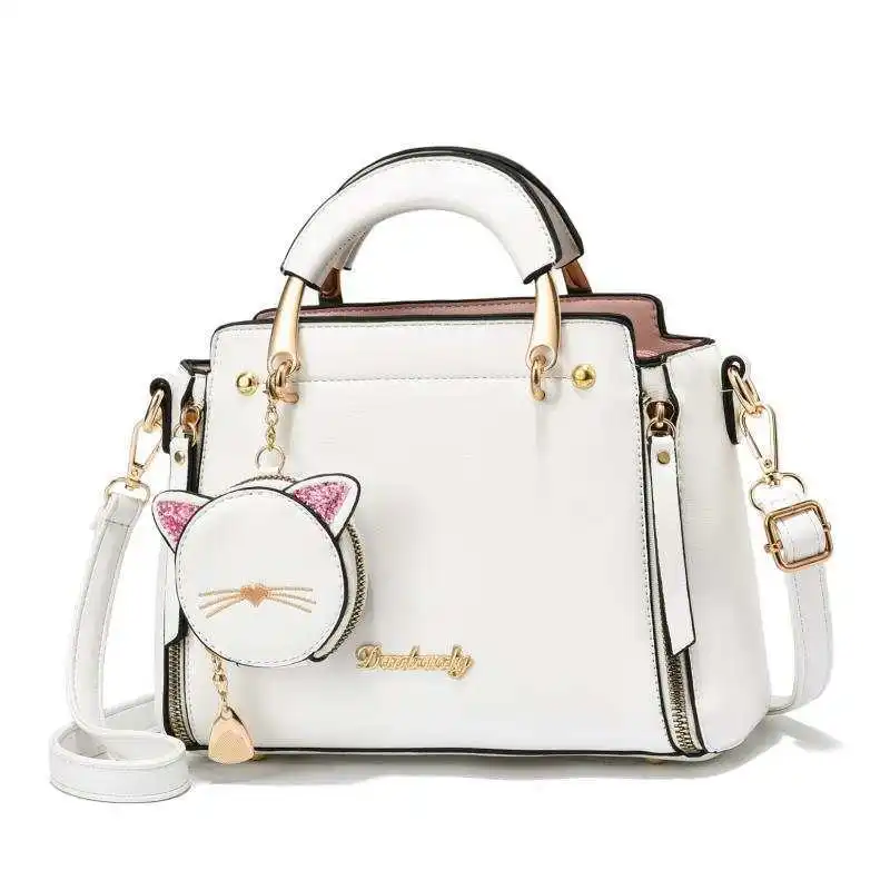 manufacturer customized new model 2023 green colour leather ladies printed hand bag for travel