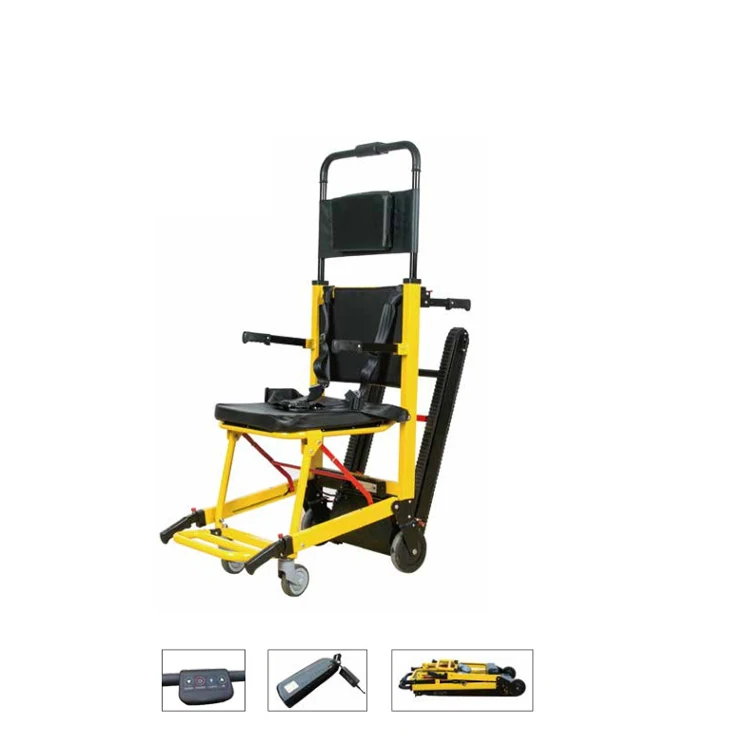 Adjustable Speed 181 Kg Loading Climb Stairs Smoothly Night Lighting lighting Crawler Stair Climbing Wheelchair for Elderly