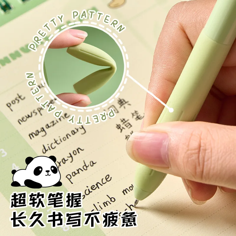 Cartoon cute Panda Neutral Pen Creative Student Signature gel Pen Set 4 Black 0.5mm