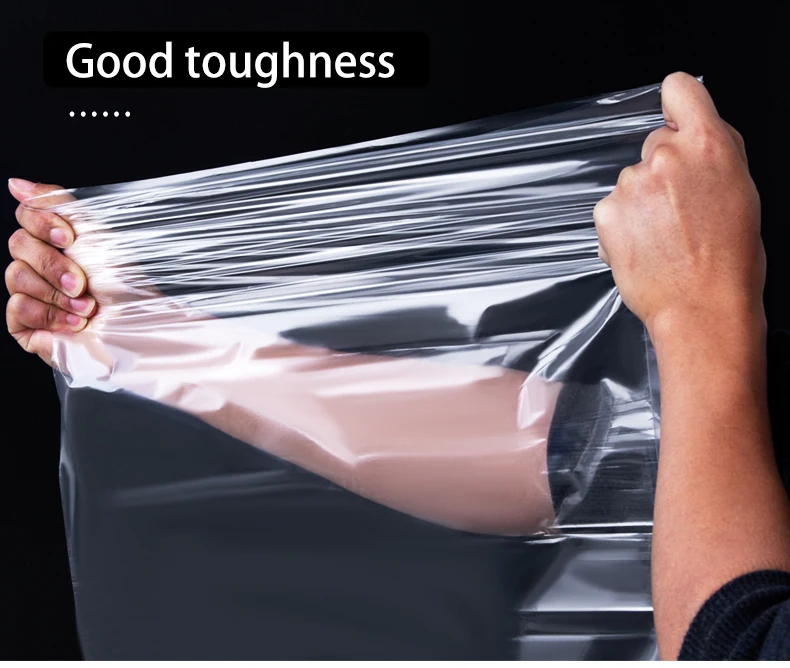 Lightweight Flat Open End Large Clear Plastic Poly Bags for Food Storage Packaging