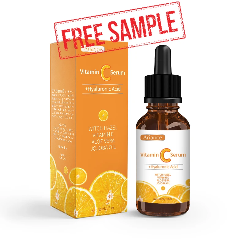 Free Sample Certified AntiSuper Quality Anti Aging Organic Whitening Brightening Anti Wrinkle Face Vitamin C Serum for Face
