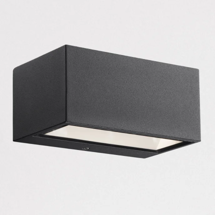 Modern waterproof black aluminum long strip outdoor garden wall mounted up and down led wall light