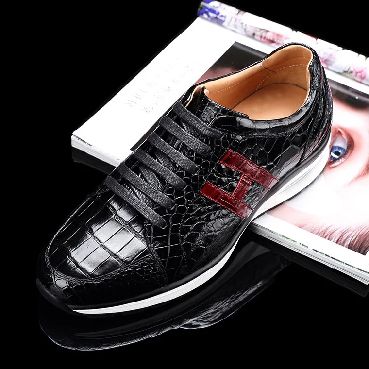 2021 мужские кроссовки из крокодиловой кожи; Повседневная мужская обувь для путешествий