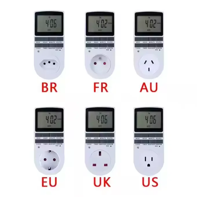 Timing socket German European standard large screen timer Kitchen timing switch socket electronic timer