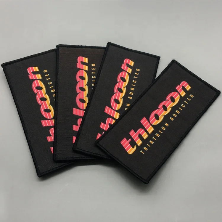 Machine Making Custom Felt Backing Woven Patch For Clothing