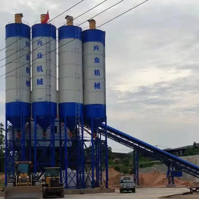 Hzs90 Electric Belt Conveyor Feeding Type Small Fixed Ready Mix Concrete Batching Plant Cement Mixer Core Motor Production Line