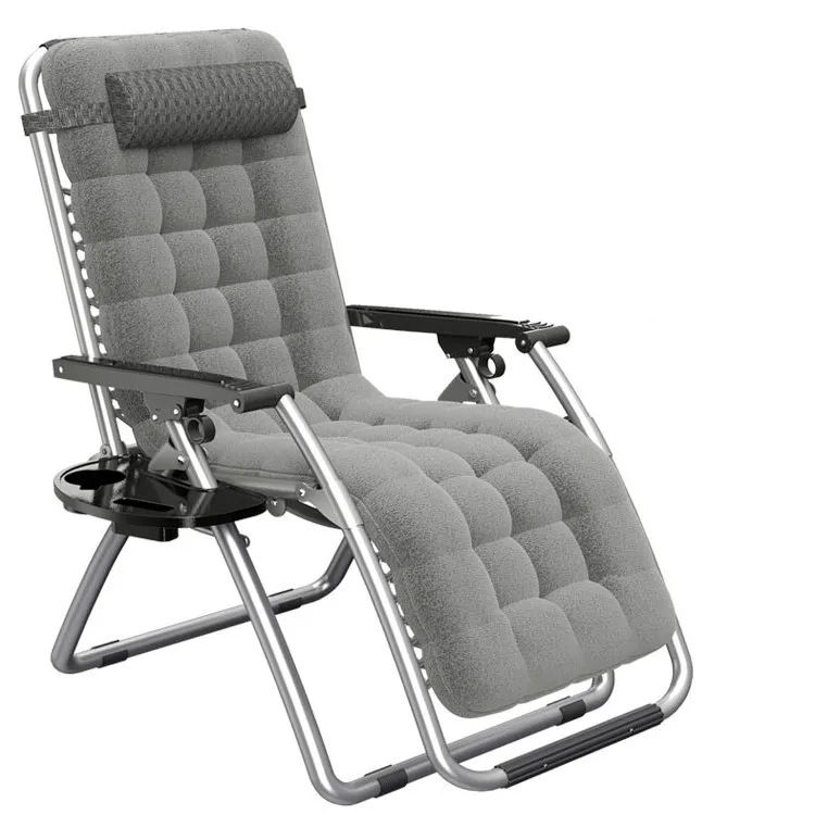 folding outdoor adjustable  relaxing garden recliner with Cushion camping lounge zero gravity chair