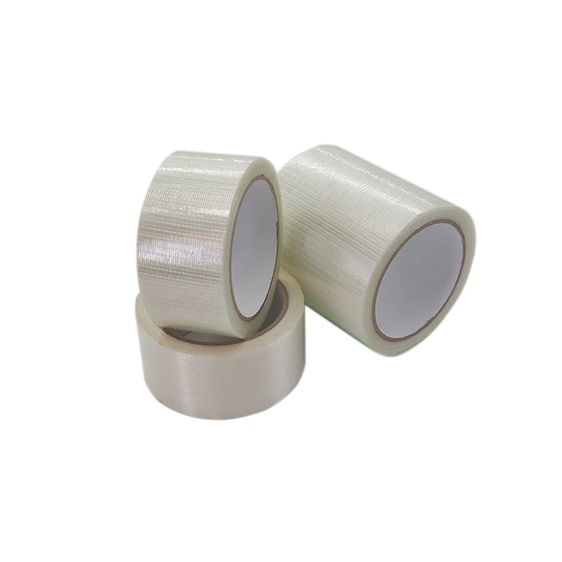 Heavy Duty Strong Packing Wrapping Strapping Fiberglass Reinforced Cross Weave Filament Tape