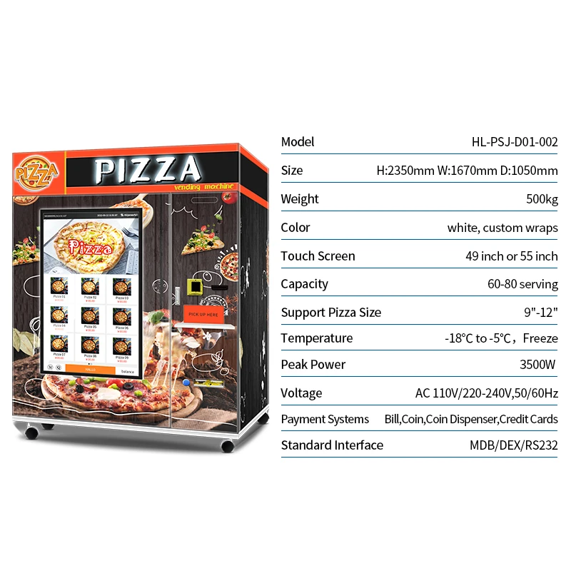 ISO9001 Factory Directly Pizza Making Vending Machine Pizza Robot Vending Machine Hot Pizza Vending Machine