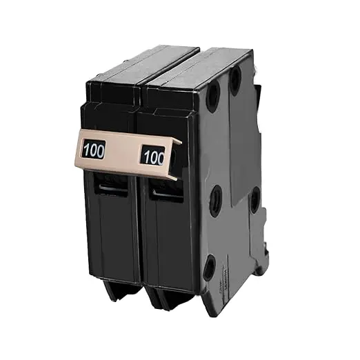 Upgrade 2100 2-Pole 100-Amp Circuit Breaker 3/4-Inch Plug-On Molded Case Circuit Breaker Thermal Magnetic Protection 120/240V