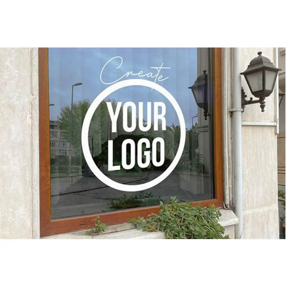 HLY Window Sticker Vinyl Lettering Digital Printing No Glue Static Cling Stickers For Glass Window