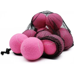 Soft tennis balls made of rubber and wool can be used for training or competition