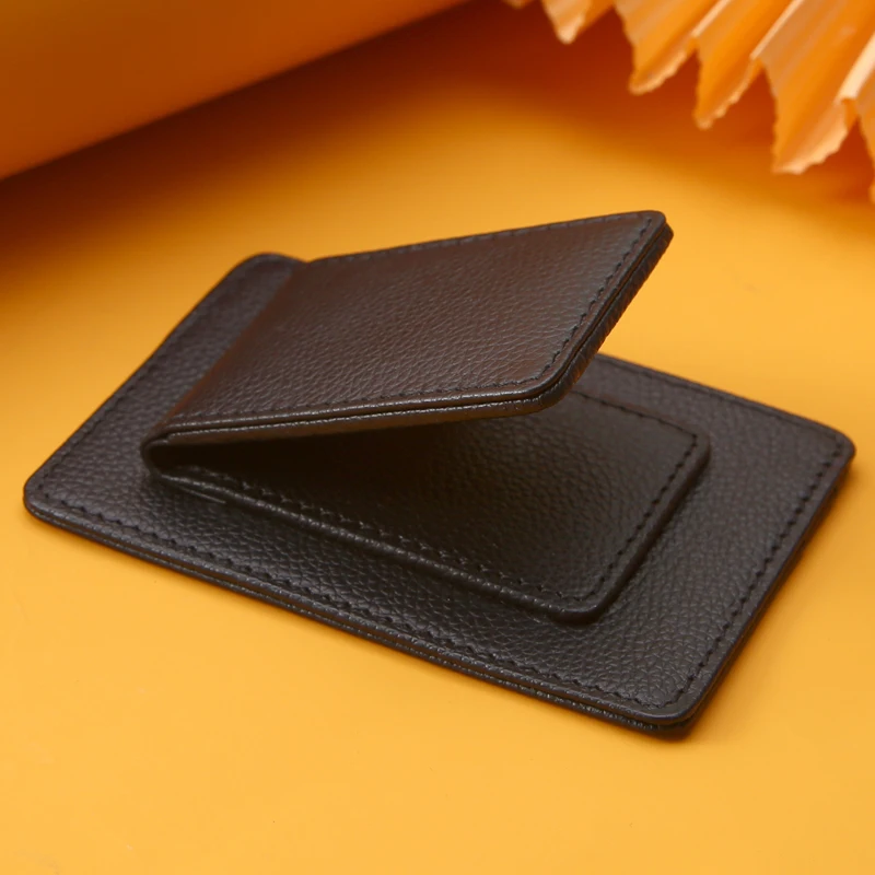  Лидер продаж зажим для денег деловой Карманный подарок кожаный тонкий rfid бумажник держатель