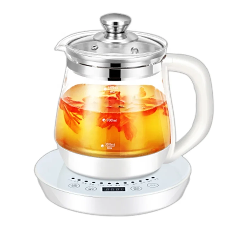Hot selling digital glass kettle with temperature settling, electric health pot mini cooking pot with tea strainer/Wasserkocher