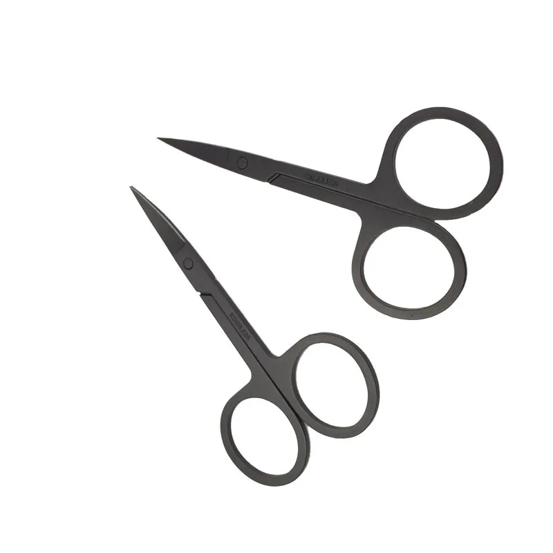  Китай оптовая продажа высококачественные ножницы для стрижки бровей из нержавеющей стали с черной