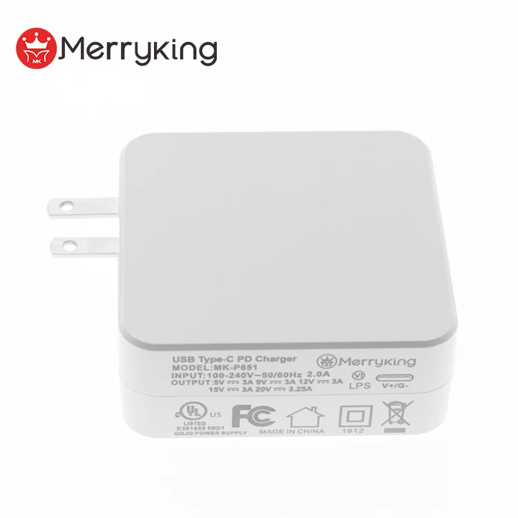 65W/61W USB C Power Adapter Type C Power Delivery PD Wall Charger 65W Compatible 61W 45W 30W and 12W for MacBook Pro