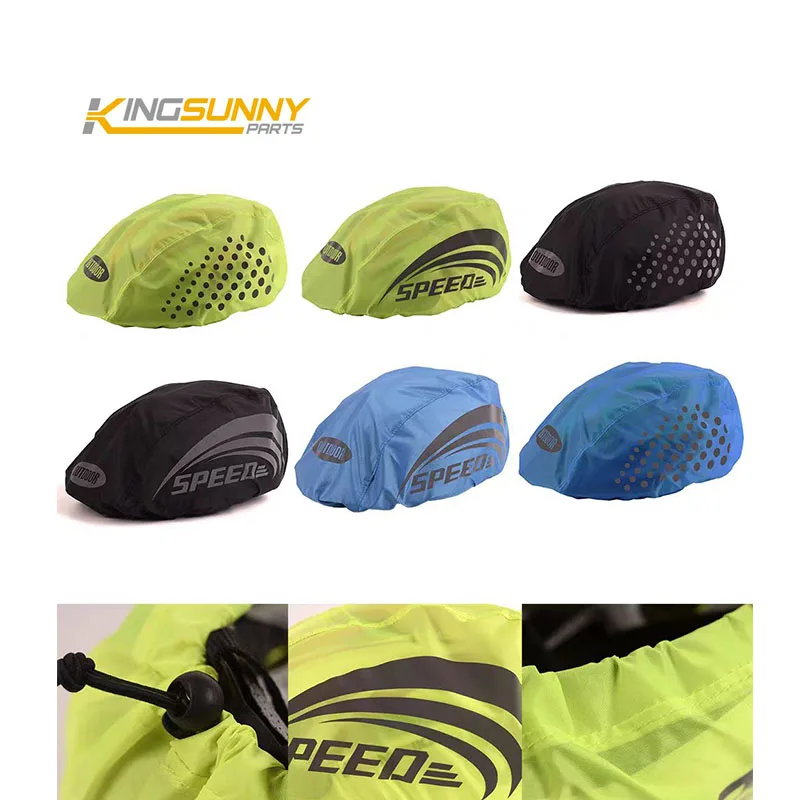 Cycling Bike Helmet Reflective Strip Rain Cover Bicycle Helmet Waterproof Cover High Visibility Scooter Helmet Rain Cover