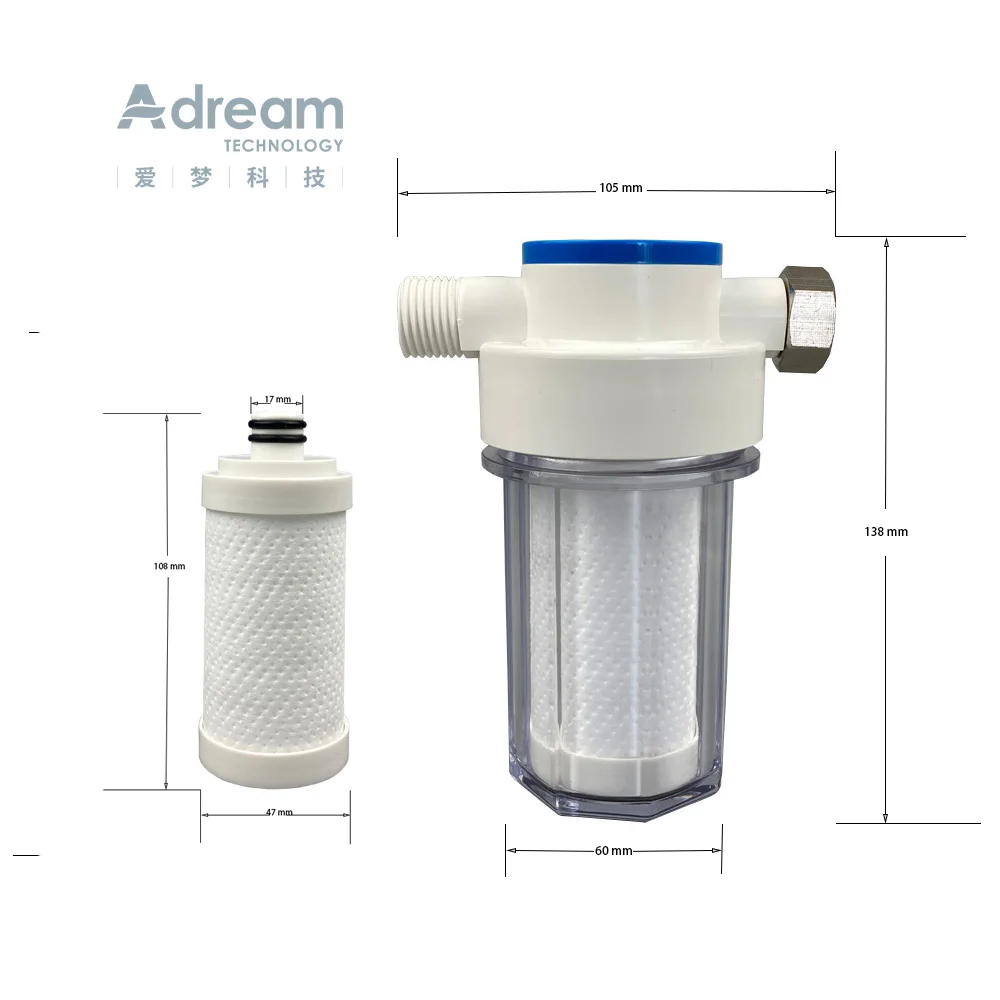 Pre-filter Pipeline Filter PP Water Filter Cartridge Remove Rust Chlorine for Bathroom /Sink / Wash Machine