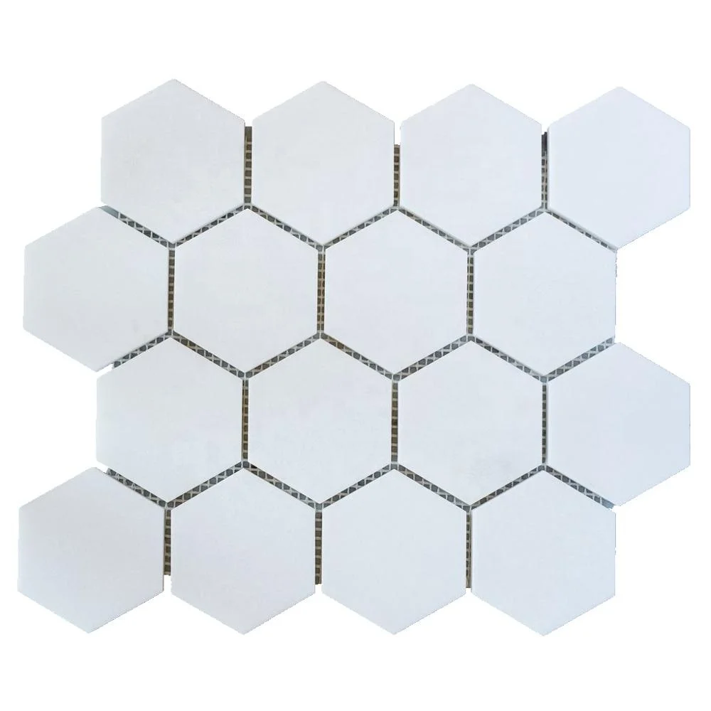 Factory Directly Premium Hexagon Thassos Marble Mosaic White Tile For Kitchen Backsplash