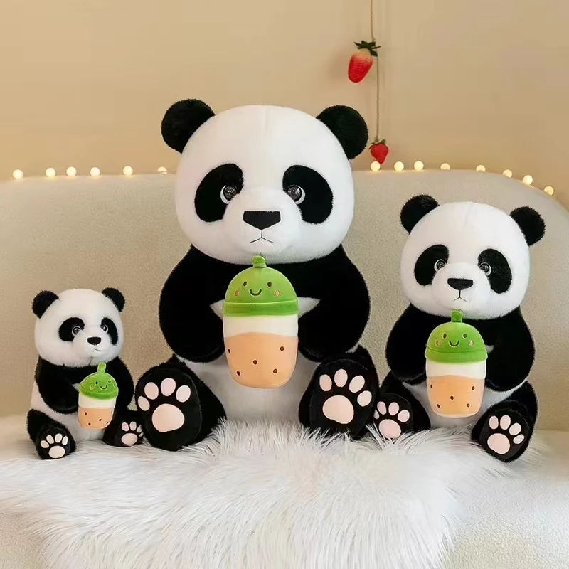 Hot selling wholesale milk tea cup panda plush toy Cute Cartoon squish toys plush Anime Soft Pillow Stuffed Squish soft toy