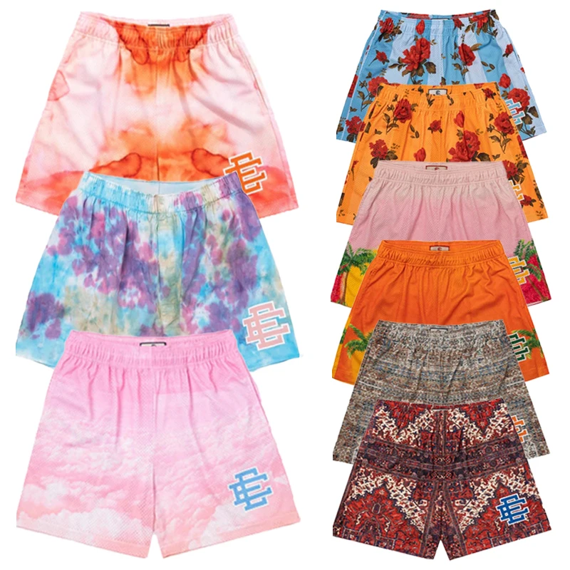 Оптовая продажа, Эрик Эмануэль, сетчатые шорты, дышащие модные спортивные брюки, летние пляжные базовые шорты EE