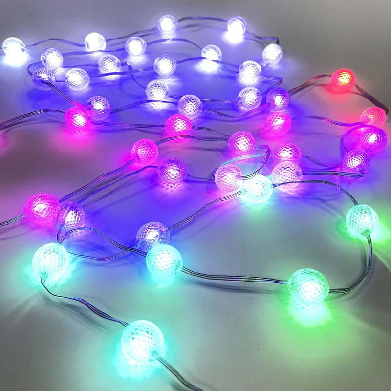 Новый продукт Пиксельная Светодиодная лампа 25 мм гирлянда Адресуемая WS2811 RGB DC5V праздничные украшения с wifi