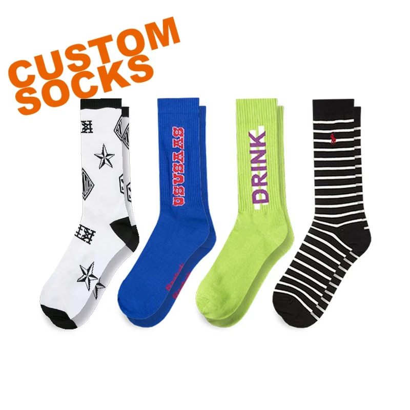 FY 016 custom design men tube socks causal sports custom logo socks custom made your own logo socks