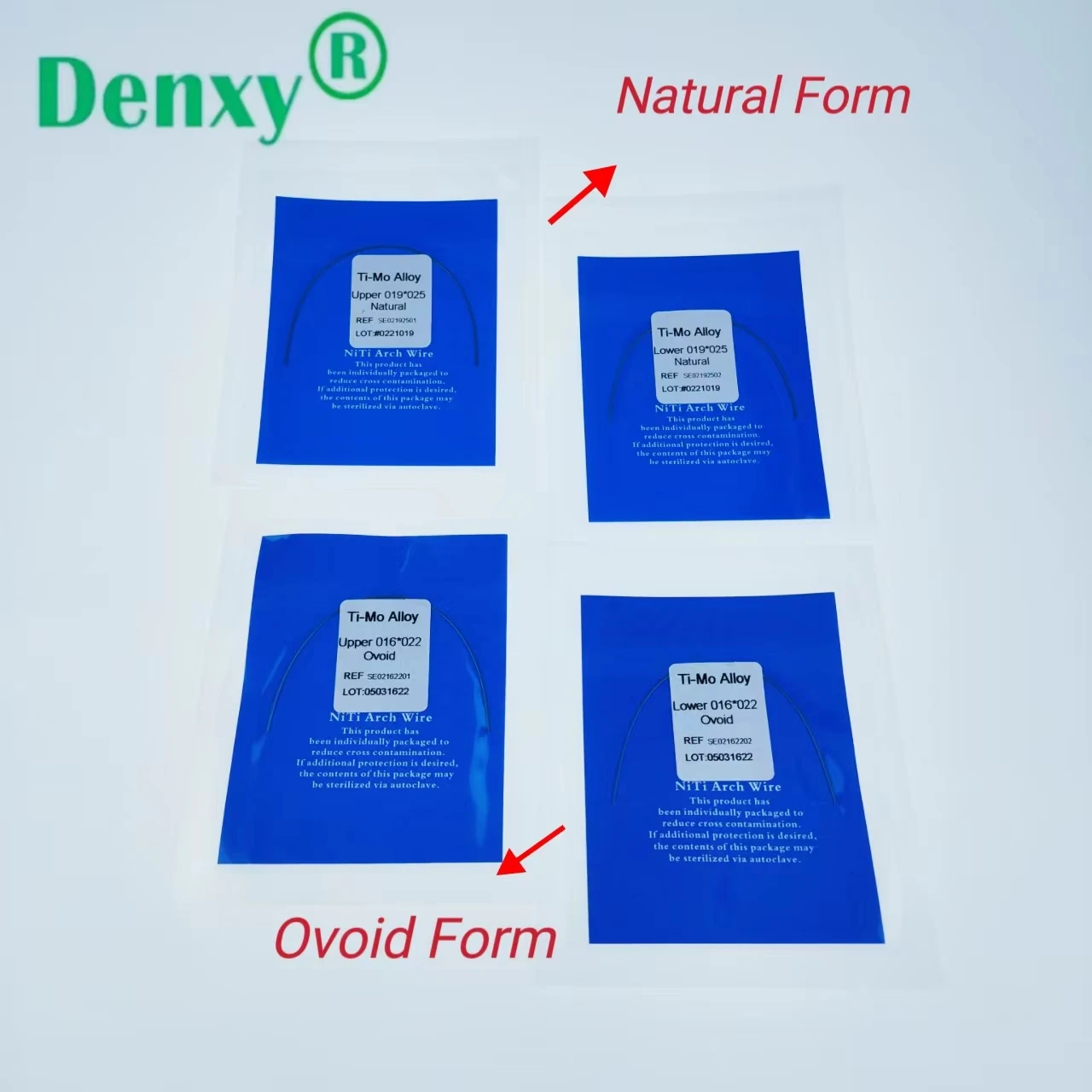Denxy Dental hot sell Ti-mo Alloy archwire for Orthodontic bracket Super Elastic TMA Archi Wire Super Elastic TMA ArchiWire