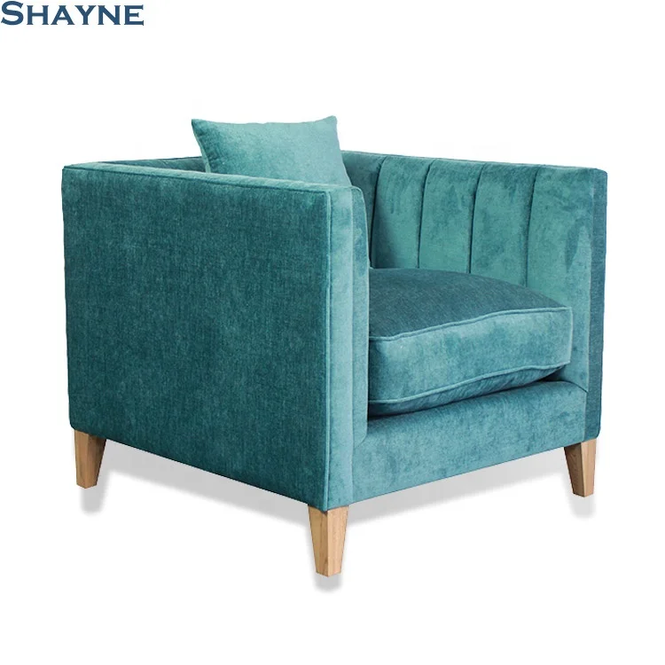 Shayne Customize Furniture Livingroom Design Single Seater Wood Sofa Chairs