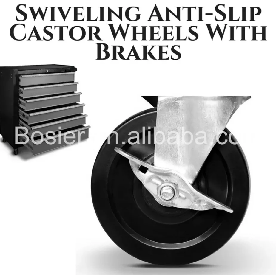 Big tool box with wheels 6 drawers storage tool chest cabinet toolbox for trolley tools set