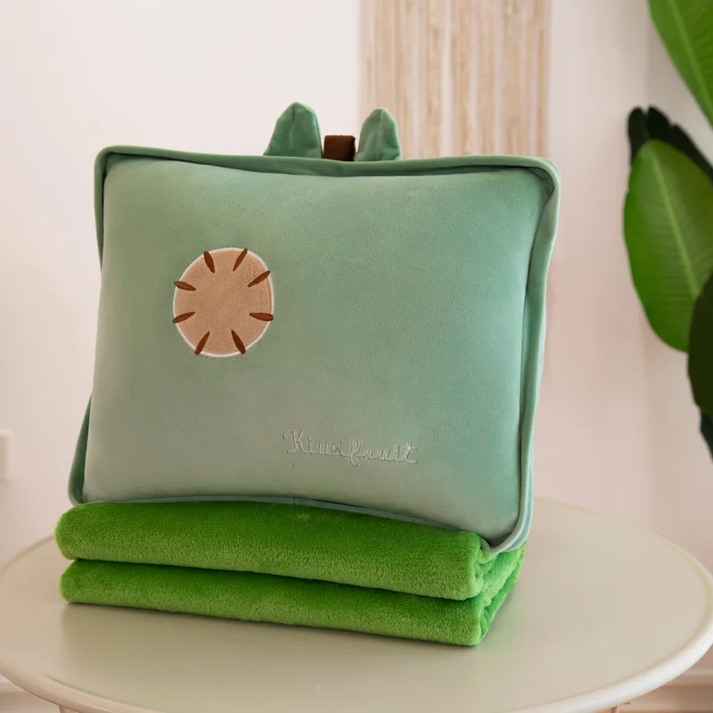 New style cartoon fruit pillow quilt office cushion blanket three in one