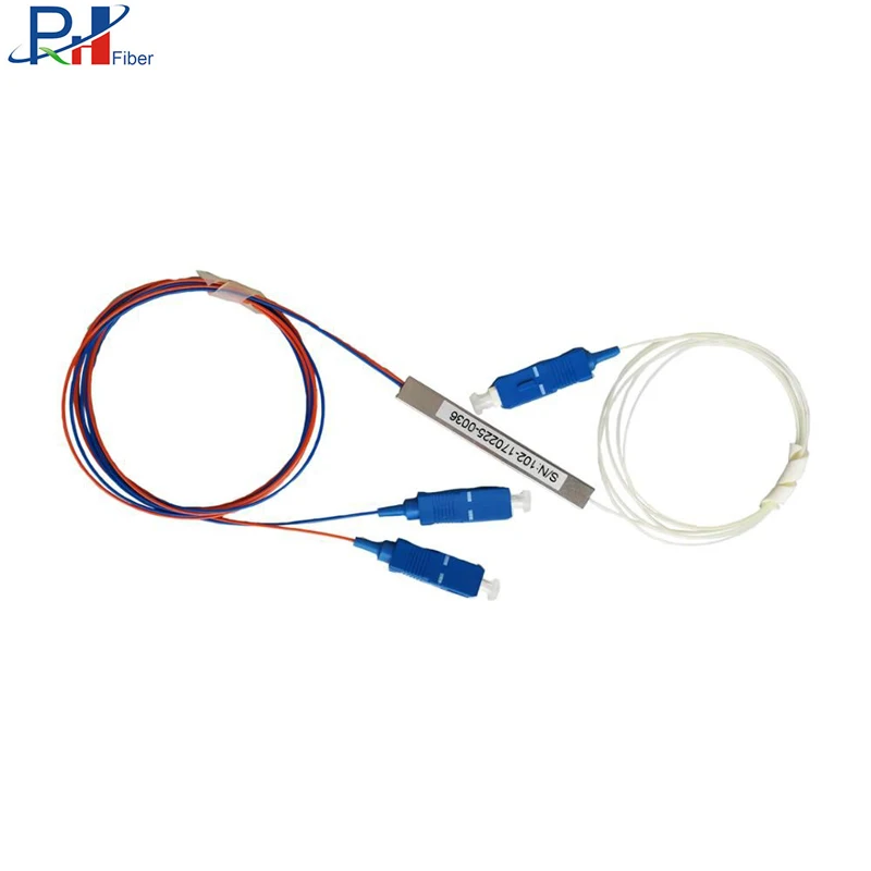 
Singlemode Steel Tube Type 1*2 Optic Fiber PLC Splitter for GPON EPON System 