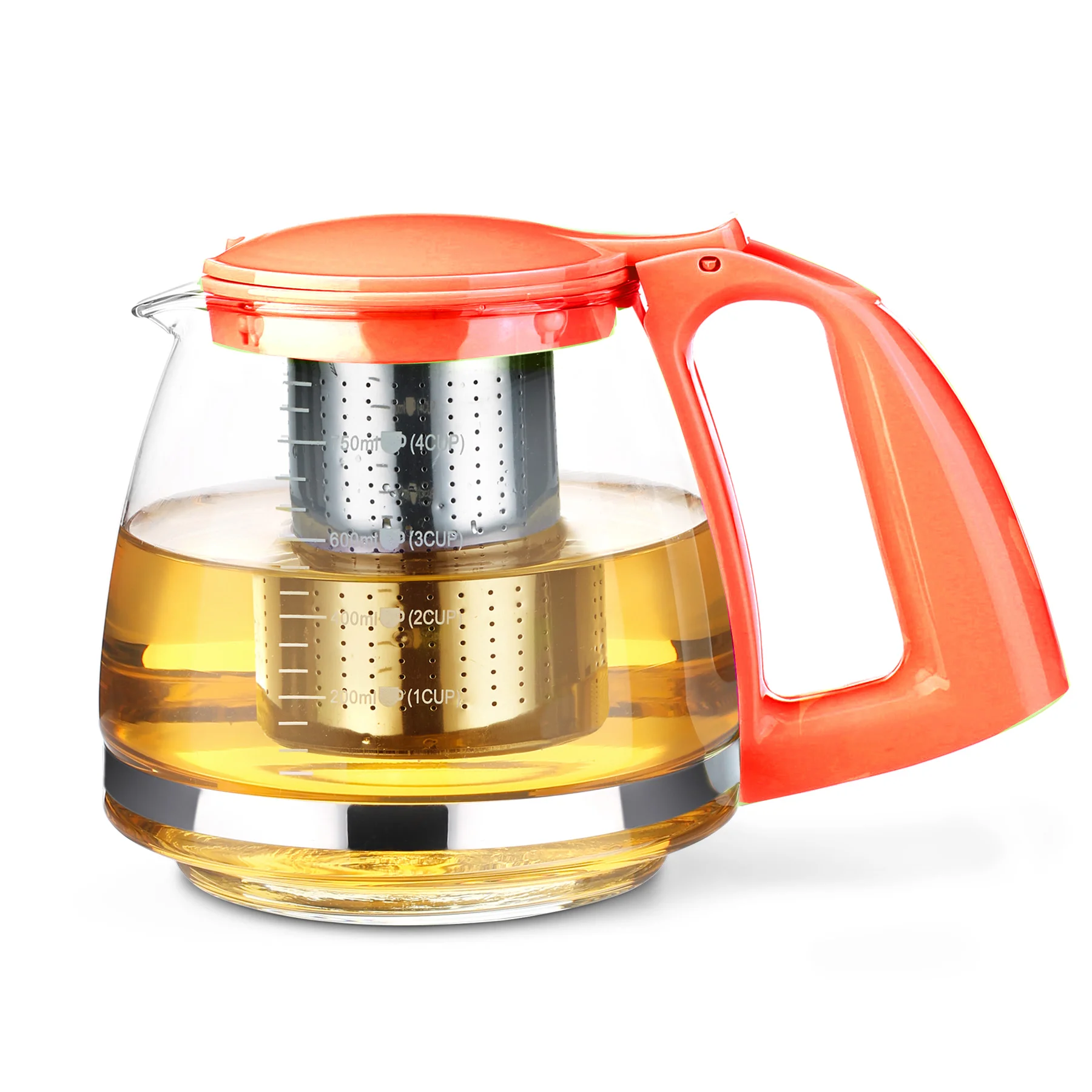 Most Popular Food Grade Tea Kettle Tea Pot with Stainless Steel Infuser Glass Free Coffee & Tea Sets 1 Position,1 Color Printing
