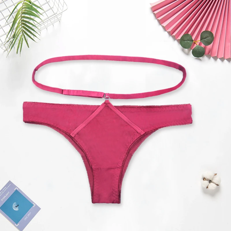 Manufacturer Hot Open Young Girls Stripper In Sexy Red See Through Transparent Mesh Net Nylon Brazilian Panties With Belt