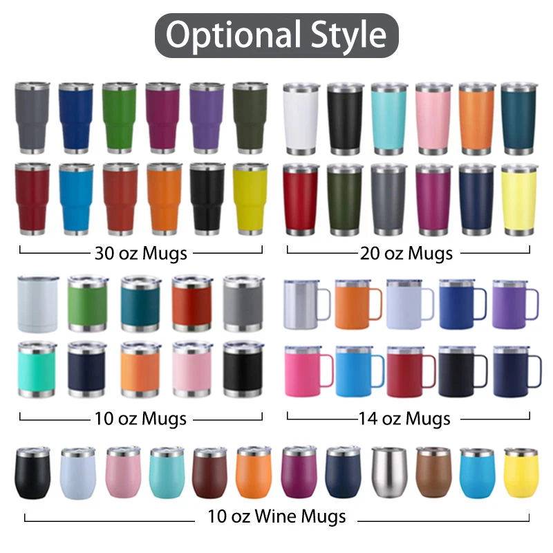 Custom Stanly Stainless Steel Tumbler Thermos Coffee Cup Flask Vaso Termico Contigo 20Oz Lids Vacuum Tumblers