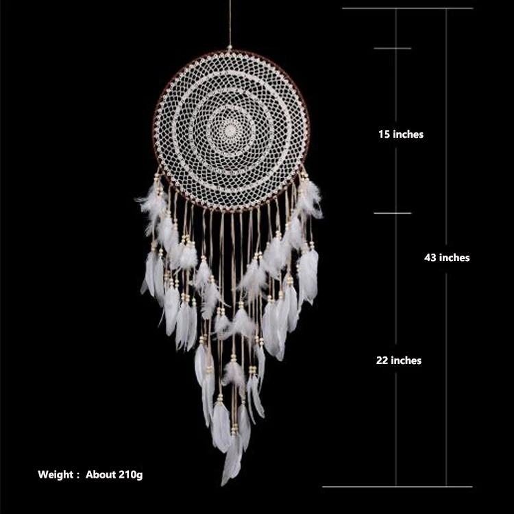 Hot Selling Dream Catcher Handmade Feathers Wedding Decor Wall hanging Large Wall Hanging Indian Feathers Big Dream Catcher