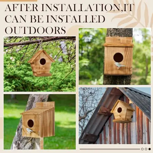 pine carbonization solid wood feeding terrace outdoor sanctuary garden cage bird houses bird aviary outdoor bird aviary