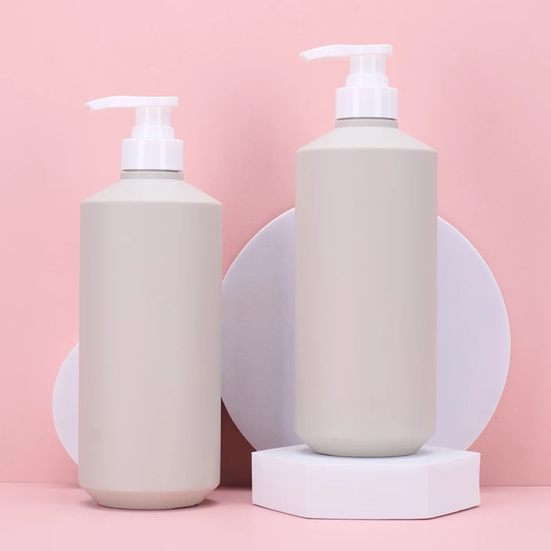 Large Capacity Hand Lotion Whitening Body Luxury 800ml Hdpe Shampoo Plastic Bottle With Plush Feel